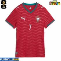 Portugal Cristiano Ronaldo #7 Heimtrikot Frauen EM 2024 Kurzarm